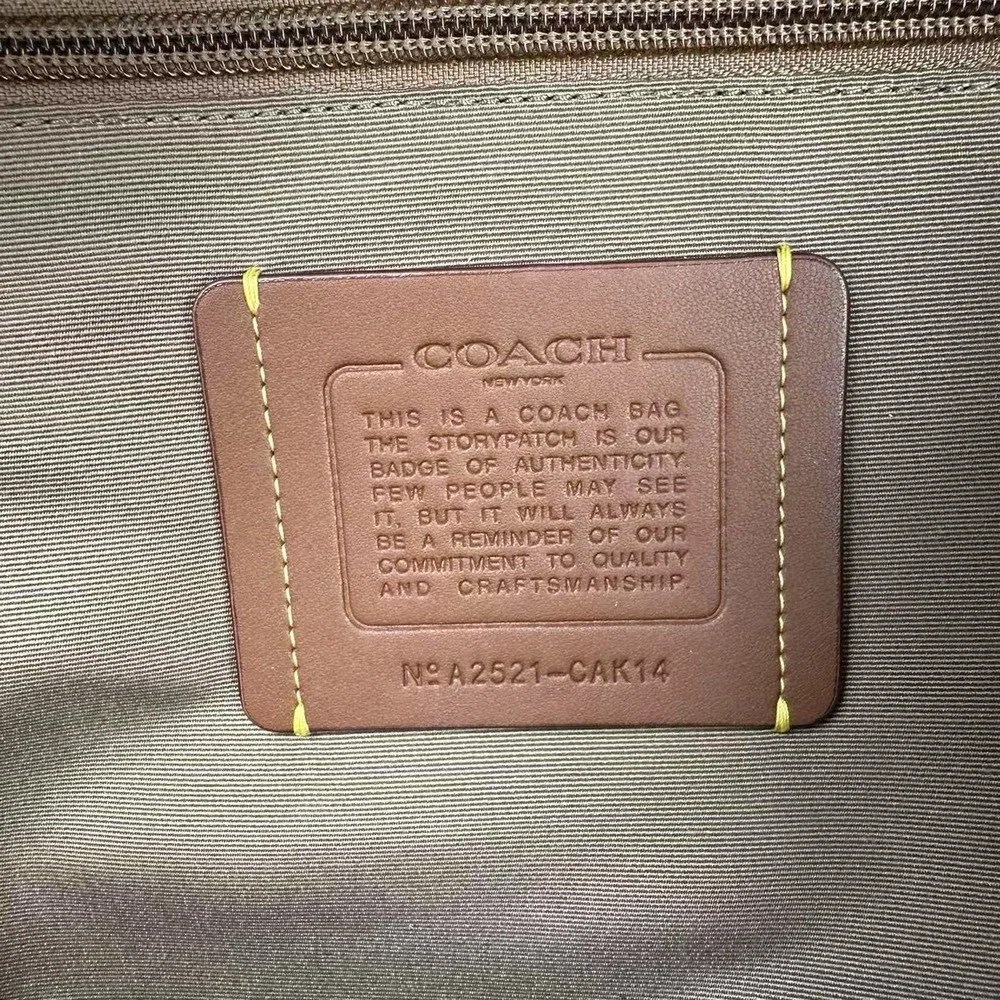 Coach West Backpack With Varsity Motif CAK14 In Leather Gunmetal/Chalk NWT